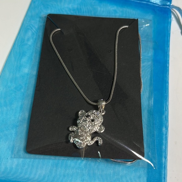 Adorable Monkey Chimp crystal necklace - Picture 7 of 7